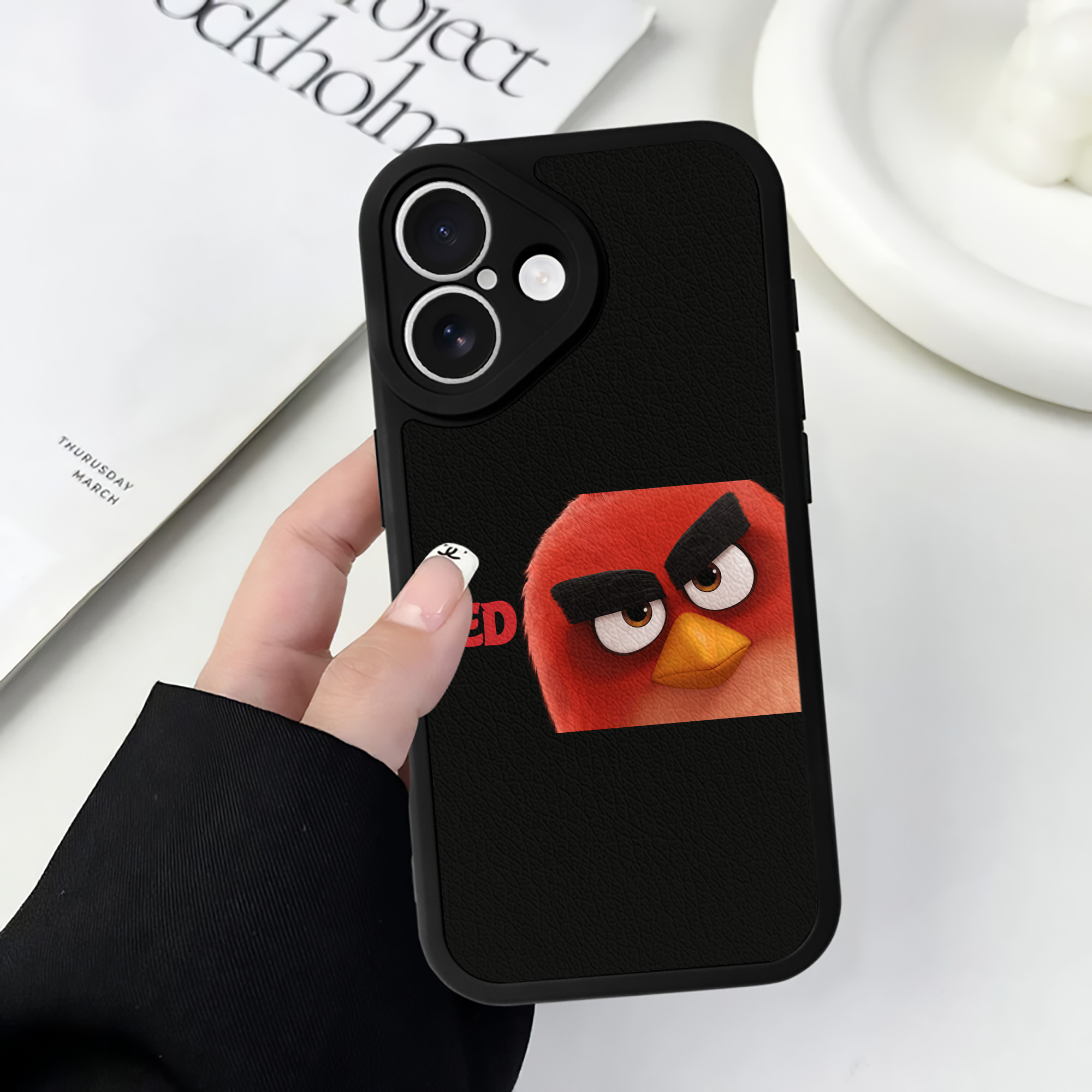 （画像用） Angry Birds アングリーバード 【iPhone 16シリーズ対応】シリコンスマホケース（レザー調） 材質：シリコン